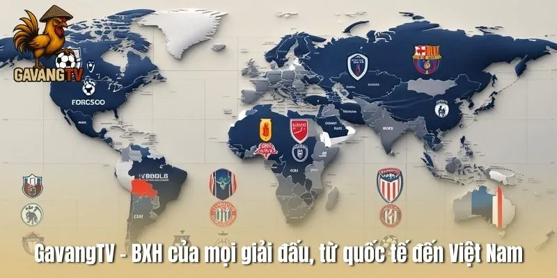 GavangTV – BXH của mọi giải đấu, từ quốc tế đến Việt Nam