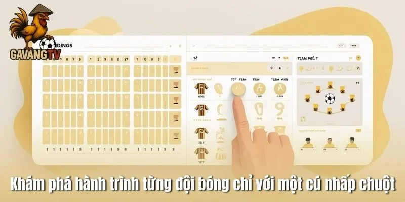 Khám phá hành trình từng đội bóng chỉ với một cú nhấp chuột
