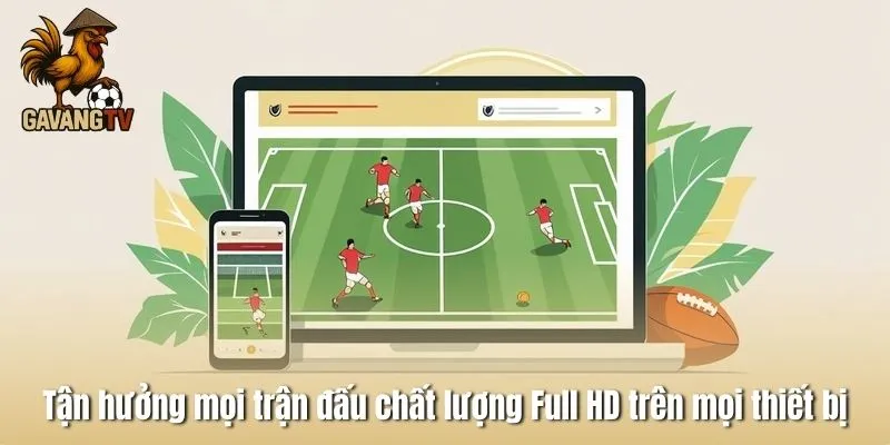 Tận hưởng mọi trận đấu chất lượng Full HD trên mọi thiết bị