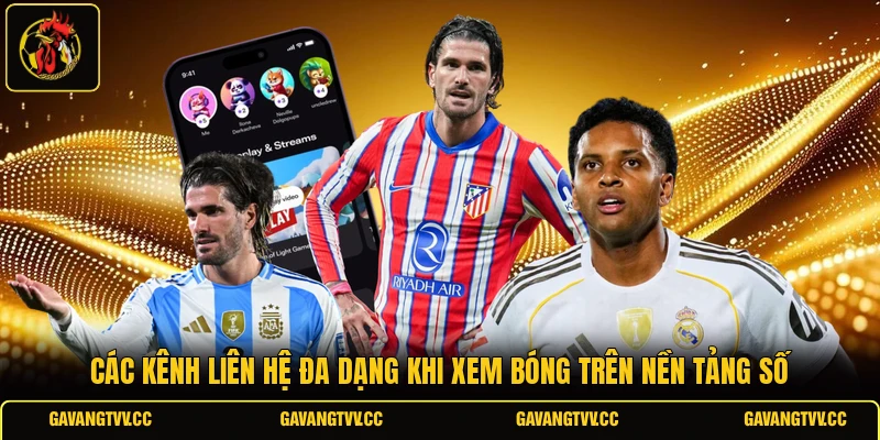Các kênh liên hệ đa dạng khi xem bóng trên nền tảng số